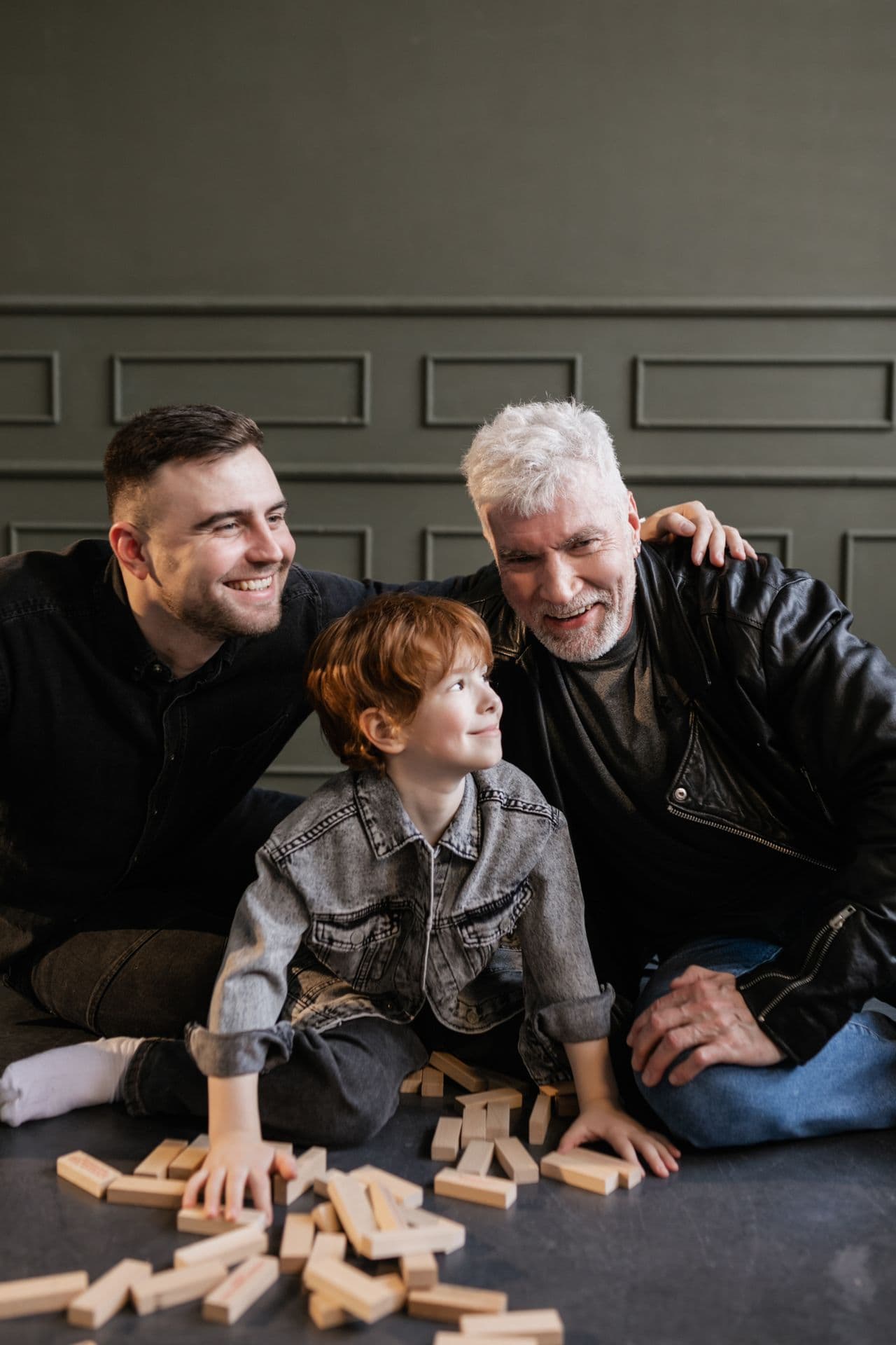Family members sharing a moment together at home